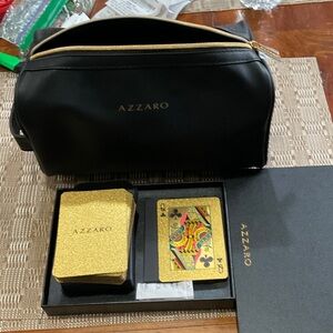 Azzaro Black and Gold Toiletry Bag Set